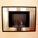 The Naked Flame Art Deco Black and Stainless Steel