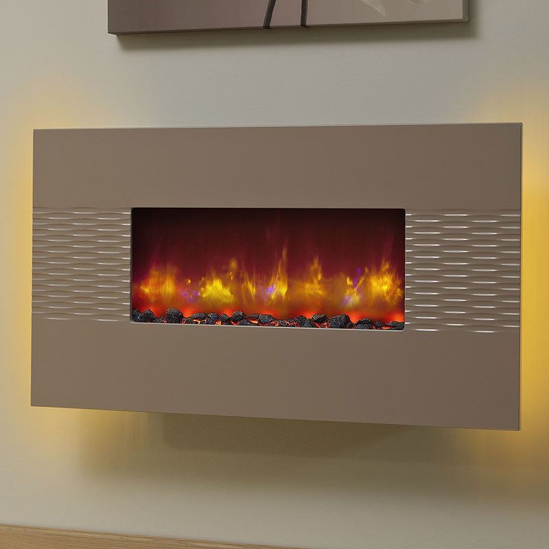 Be Modern Orlando Cappuccino Hang on the Wall Electric Fire