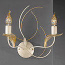 Angelica 2 Arm Wall Light Ivory