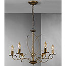 Angelica 5 Arm Chandelier Brown