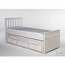 Verona Captains 3ft Bed and Underbed With Storage Whitewash Bergamo