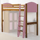 Verona Pink High Sleeper Bed